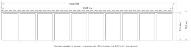 Пластиковая фасадная панель Гранд Лайн (Grand Line) ЯФАСАД Сибирская дранка в Санкт-Петербурге фото чертёж