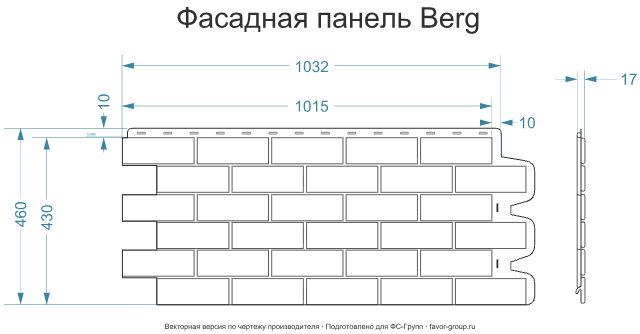 Пластиковая фасадная панель Döcke Berg в Санкт-Петербурге фото чертёж