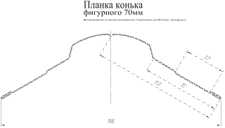 Планка конька фигурного Grand Line 70x70 Satin 0,5 в Санкт-Петербурге фото чертёж