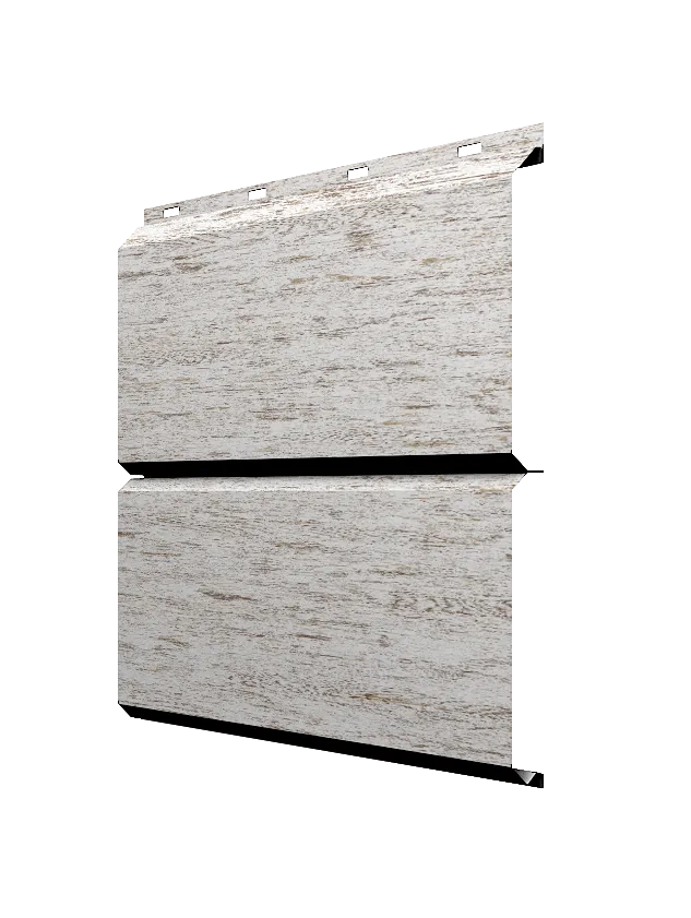 Металлический сайдинг Гранд Лайн (Grand Line) ЭкоБрус 0,45 Print Elite Snow Wood