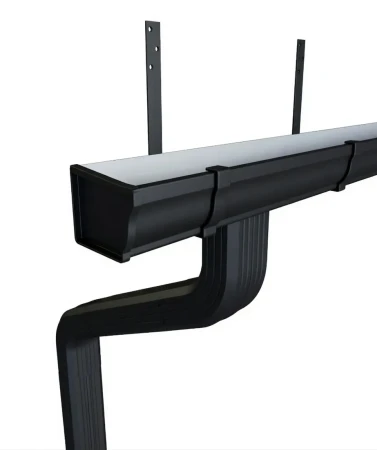 Комплект металлического водостока ГрандЛайн Vortex Matt 127x78 мм Полиэстер Matt RAL 9005 в Санкт-Петербурге фото