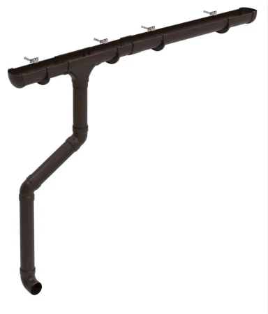 Комплект пластикового водостока d-135/90 мм ГрандЛайн Дизайн коричневый RR 32 в Санкт-Петербурге фото