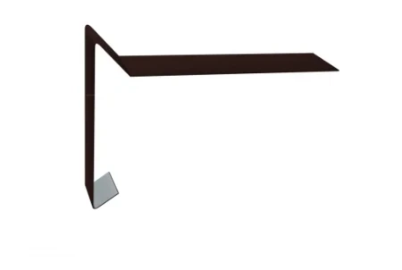 Планка ветровая для мягкой кровли Grand Line 100x20x70 0,5 Satin цвет RAL 8017