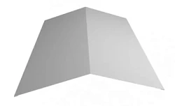 Планка конька плоского простая Металл Профиль 145x145x2000 Полиэстер 0,45