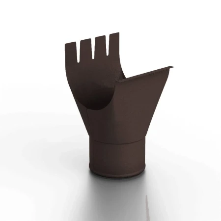 Воронка желоба выпускная d-125x100 мм Металл Профиль FORAMINA FREEZE Valori двухсторонний 0,6 DarkBrown