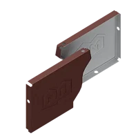 Заглушка желоба левая 120x86 мм Металл Профиль FORAMINA FREEZE QUADRO Valori двухстороннее 0,6 DarkBrown