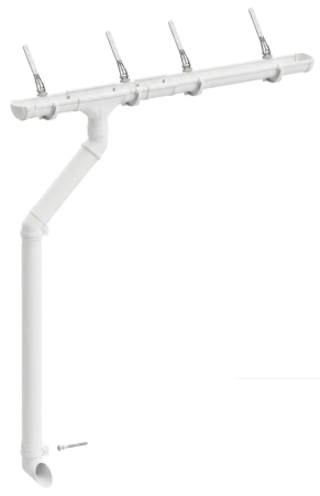 Комплект пластикового водостока d-141x100 мм Döcke lux пломбир RAL 9003 в Санкт-Петербурге фото