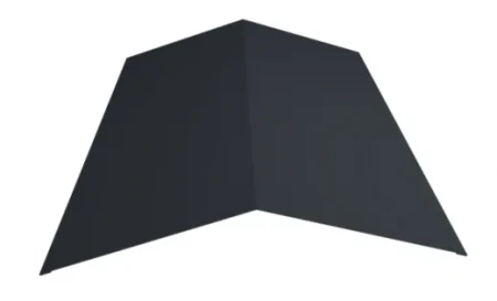 Планка конька плоского простая Металл Профиль 145x145x2000 0,45 Полиэстер цвет RAL 7024