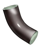 Колено трубы d-100 мм 60 гр. Grand Line PE Полиэстер двухсторонний 0,6 RAL 8017