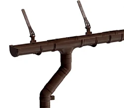 Комплект пластикового водостока d-120x85 мм Döcke Premium каштан RAL 8017