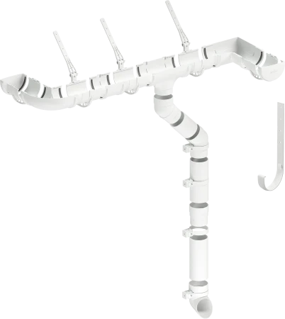 Хомут трубы d-80 мм ПВХ Döcke Standard белый RAL 9003