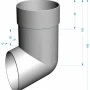 Колено стока (наконечник) d-85 мм ПВХ Döcke Premium в Санкт-Петербурге фото