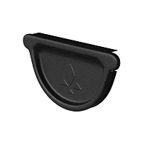 Заглушка желоба универсальная с резиновым уплотнителем d-150 мм Аквасистем Премиум PU Matt 0,6 RAL 9005