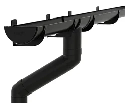 Комплект пластикового водостока d-120/90 мм ГрандЛайн Классика черный RAL 9005