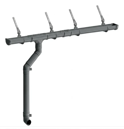 Комплект пластикового водостока d-120x85 мм Döcke Premium графит RAL 7024 в Санкт-Петербурге фото