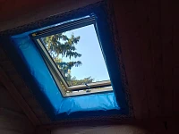 Окно Dakea KAV B900 94х118 с фартуком RVB, вид изнутри