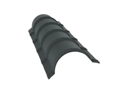 Планка малого конька полукруглого Grand Line 0,45 Полиэстер цвет RAL 7005