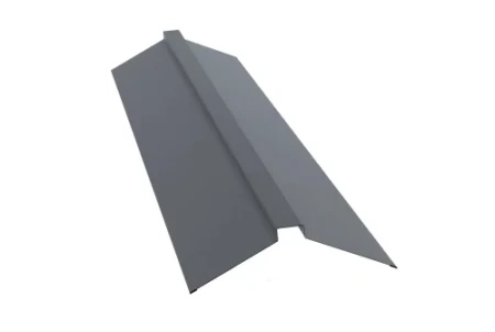 Планка конька плоского Grand Line 115x30x115 0,45 Полиэстер цвет RAL 9006