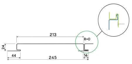 Линеарные панели Металл Профиль Линеарная панель  Primepanel-Т-Г 24х213 мм без руста Ecosteel под дерево в Санкт-Петербурге фото