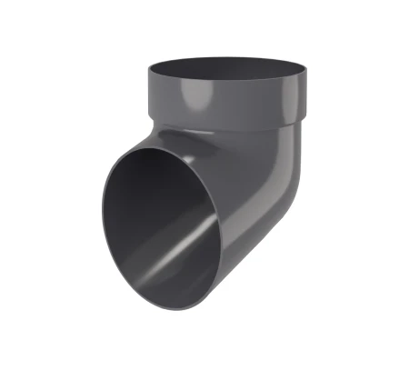Колено стока (сливное) d-90 мм ПВХ Grand Line графит RAL 7024