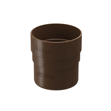 Соединитель трубы (муфта) d-80 мм ПВХ Döcke Standard светло-коричневый RAL 8017