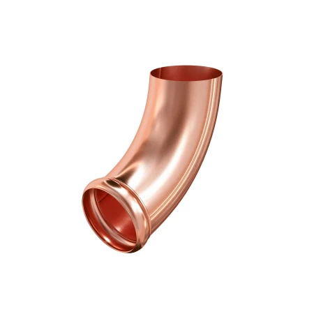 Колено стока (отвод трубы) декорированный d-90 мм Aquasystem Элит 0,6 медный