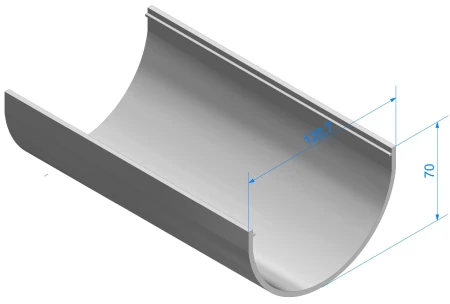Желоб полукруглый ПВХ d-120 мм 3 м Döcke Standard в Санкт-Петербурге фото