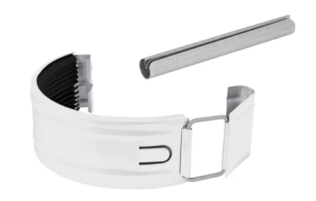 Соединитель желоба в комплекте d-150 мм Aquasystem Premium Pural 0,6 RAL 9003