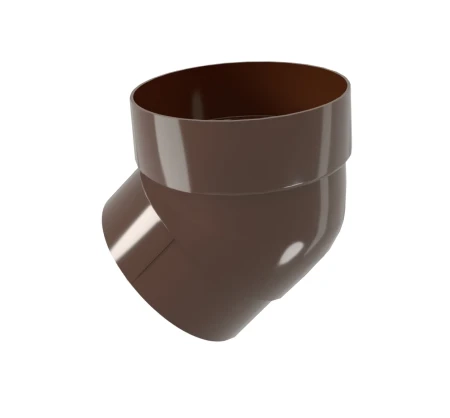 Колено трубы d-90 мм 45 гр ПВХ Grand Line коричневое RR 32