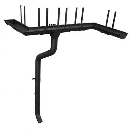 Комплект металлического водостока ГрандЛайн GL PU d-125x90 мм 6 м/3 м Полиуретан RAL 9005 в Санкт-Петербурге фото