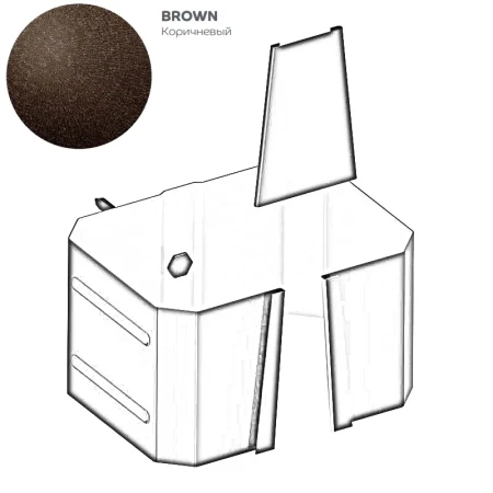 Кронштейн трубы на кирпич 76x102 мм Металл Профиль FORAMINA FREEZE QUADRO Valori двухстороннее 0,6 в Санкт-Петербурге фото