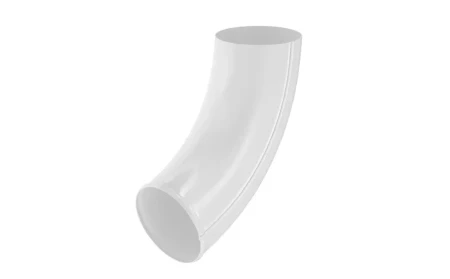 Колено стока (отвод трубы) d-100 мм Aquasystem Premium Pural 0,6 RAL 9003