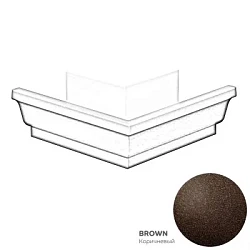 Угол желоба наружный 120x86 мм 90° Металл Профиль FORAMINA FREEZE QUADRO Valori двухстороннее 0,7