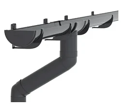 Комплект пластикового водостока d-120/90 мм ГрандЛайн Классика графит RAL 7024