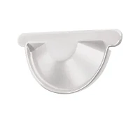 Заглушка желоба d-150 мм торцевая универсальная Grand Line PE Полиэстер двухсторонний 0,6 RAL 9003