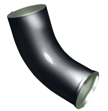 Колено стока d-90 мм 60° ГрандЛайн GL PE Полиэстер двухсторонний 0,6 в Санкт-Петербурге фото