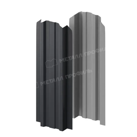 Прямоугольный Lane Norman 0,5 RAL 7024 фигурный