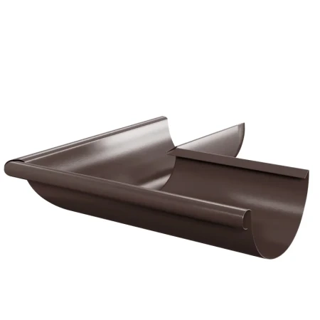 Угол желоба наружный d-125 мм 90 гр Металл Профиль FORAMINA PUR Purman двухсторонний 0,6 RAL 8017