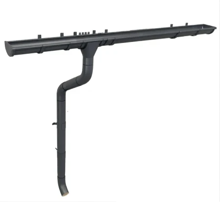 Комплект металлического водостока ГрандЛайн GL PE Matt d-125x90 мм 6 м/3 м Полиэстер Matt RAL 7024 (графитовый серый) в Санкт-Петербурге фото
