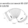 Угол желоба составной d-120 мм 90-150° ПВХ Grand Line Классика в Санкт-Петербурге фото