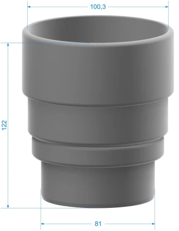 Переходник трубы (муфта) водостока ПВХ Döcke Lux в Санкт-Петербурге фото