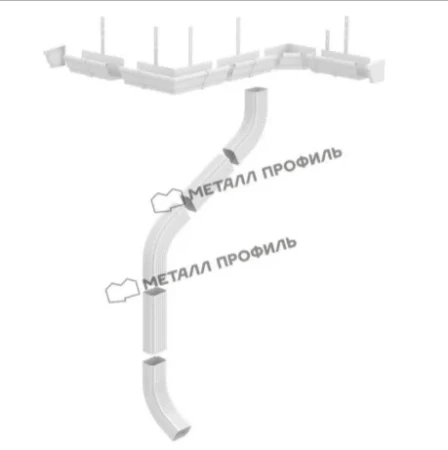 Крюк желоба карнизный 120x86x146 мм Металл Профиль Бюджет 4,0 Ral 9003