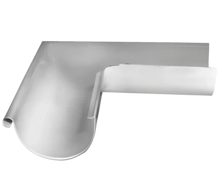 Угол желоба наружный d-125 мм 90 гр Grand Line Optima Полиэстер двухсторонний 0,55 RAL 9003