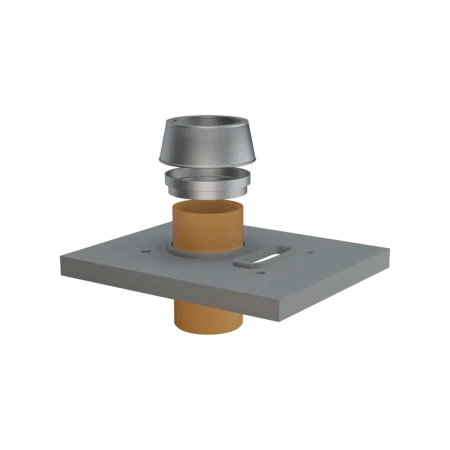 Верхний комплект Schiedel Uni одноходовой с вентканалом (обмуровка кирпичом 11.5 см) Ø-200 мм