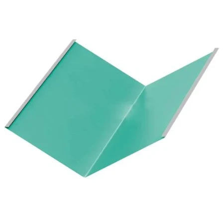 Планка ендовы нижняя Металл Профиль 298x298x2000 0,50 PURMAN цвет Tourmalin Светло-зеленый металлик