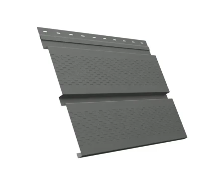 Металлический софит Grand Line Квадро Брус Полиэстер 0,45 с полной перфорацией Ral 7005