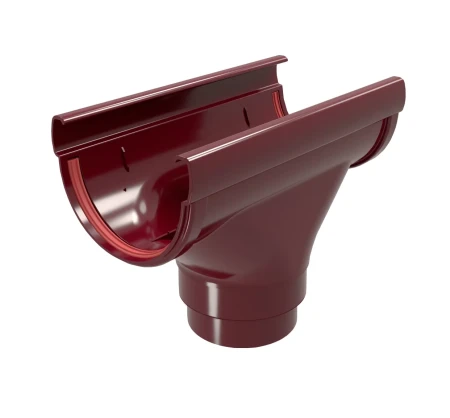 Воронка желоба ПВХ d-135x90 мм Grand Line Дизайн бордо RAL 3005