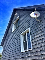 Дом с мягкой кровлей Shinglas Ранчо Серый, боковой вид