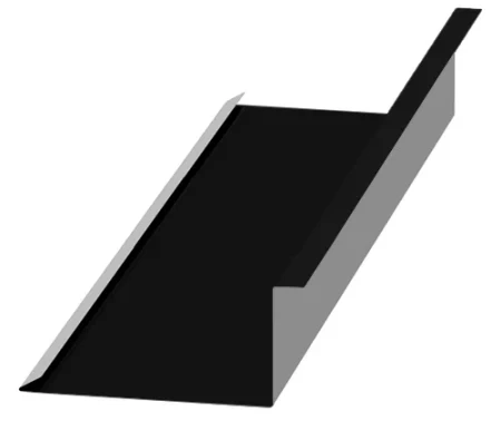 Планка примыкания нижняя Металл Профиль 250x122x2000 Viking 0,45 цвет RAL 9005