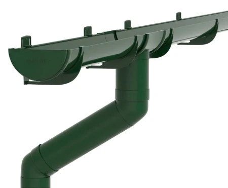 Комплект пластикового водостока d-120/90 мм ГрандЛайн Классика зеленый RAL 6005 в Санкт-Петербурге фото